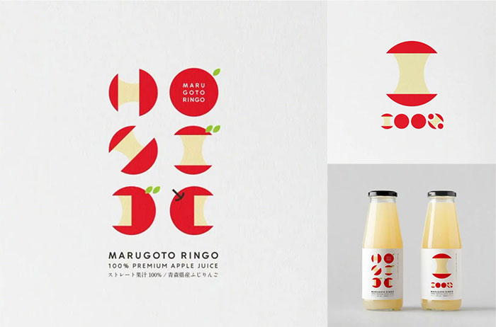 青岛logo设计公司解读日本设计师独特logo创作-果汁品牌